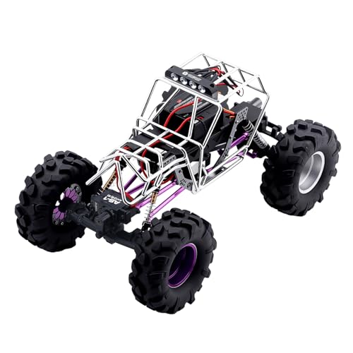 Metal Roll Cage Body Shell with Aluminum LED Lamp Holder for 1/24 Axial AX24 XC-1 Upgrade,Chrome - color: Chrome
