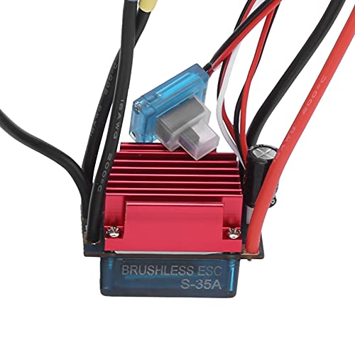 RiToEasysports RC Brushless Motor, High 4 Pole Sensorless 4500KV 2435 Motor with 35A ESC Combo for 1/16 1/18 Scale RC Car Truck Enthusiasts Off-Road Racing Hobbyists