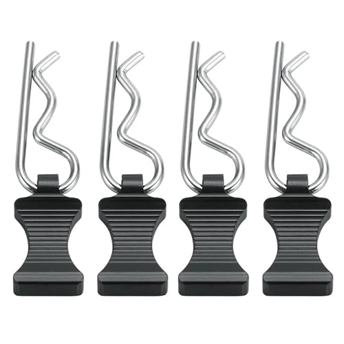 RC Repairs Spare Parts For RC Model Vehicle 1/5 1/6 1/8 1/10 1/12 1/18 1/24 4PCS R Body Clips With Pull Tabs Remote Control Car Parts(Black 1) - color: Black 1