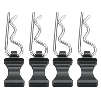 RC Car Replacement For RC Model Vehicle 1/5 1/6 1/8 1/10 1/12 1/18 1/24 4PCS R Body Clips With Pull Tabs Remote Control Car Parts(Black 1) - color: Black 1