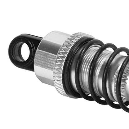 4Pcs RC Shock Absorbers, 64mm Aluminum Alloy Shock Absorber Oil Damper Adjustable Remote Control with Shock Mount Silver - size: Silver