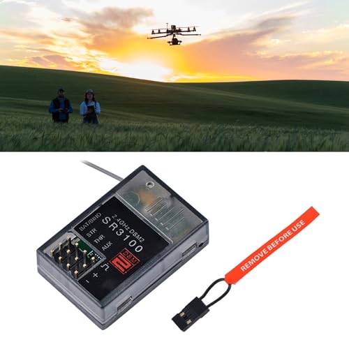 SR3100 Receiver 2.4GHz 3-Channel Receiver for 1/18 Scale Remote Controlled Car and Boat Stable Accurate Control for Car Boat Vehicle Models