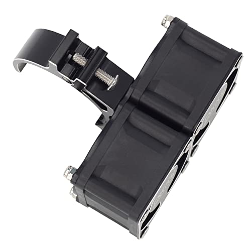 DKKY RC Motor Cooling Fan Heatsink 21000 RPM with 47-51mm Adjustable Mount for 1717 4985 Motors ARRMA Infraction Felony Limitless and Axial, Black - color: Black