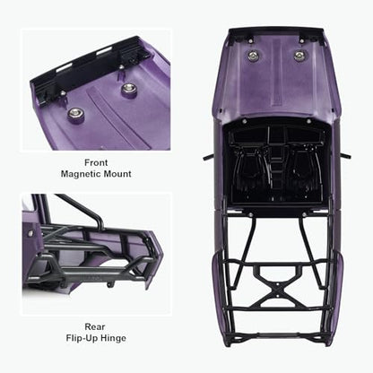 INJORA IR60 Hard Body with Interior & Bed Cage for 1/10 RC Crawler (Purple) - color: Purple