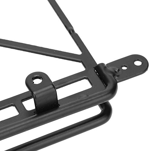 Metal Roof Rack Luggage Carrier for RC Crawler Car, RC Roof Rack with LED Light Strip, Sturdy Durable Metal Cargo Carrier with Spare Tire Mount for HSP