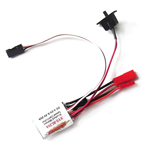 RC 20A ESC Brushed Motor Speed Controller for RC Car Boat W/O Brake