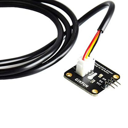 1M DS18B20 Waterproof Digital Temperature Sensor with Adapter Module for Arduino (Pack of 3 Sets) EK1183