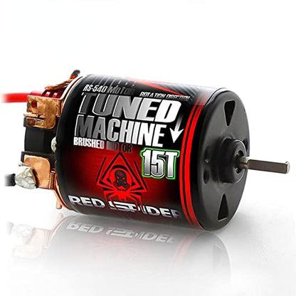 RC Car Motor Waterproof 540 Brushed Motor 15T 25T 35T 45T 55T 80T for 1/10 RC Crawler Car Axial SCX10 Scx24 Traxxas TRX4 AXI03007 90046 D90 Redcat Gen8 RC Monster Short Truck Car Boat (15T) - style: 15T
