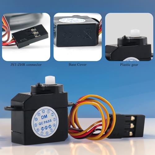 Mini Micro Servo Motor 2.1g 180° Rotation DM-S0020 4.8-6V Plastic Gear Servo for RC Car Airplane Helicopter Robot DIY Toys (4PCS) - style: 4PCS