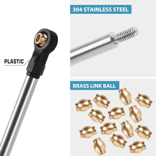 INJORA High Clearance Links - Stainless Steel Chassis Links Set for 1/18 RC Crawler Redcat Ascent-18 Upgrade