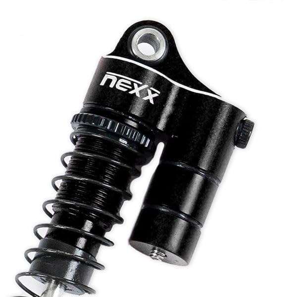 Nexx Racing Reservoir Shocks (4pcs) for 1/18 RC Crawler Redcat Ascent-18 - Remote Control Car, RC Cars, RC Crawler 1/18 4WD Nexx Racing Upgrade Parts (HELIDIRECT) (Black - 59mm) - color: Black - 59mm