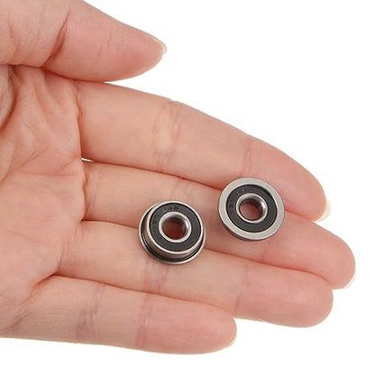uxcell F695-2RS Flanged Ball Bearing 5x13x4mm Double Sealed Chrome Steel Flange Bearings, 20pcs - size: F695-2RS 5x13x4mm