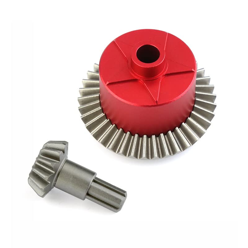 Differential Gear for ARRMA 1/8 1/10 RC Car Metal Front Rear Gear Case(Red) - color: Red