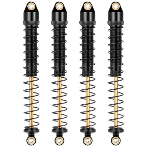 MOHERO 4Pcs RC Oil Filled Shocks - 80/90/100/110/120mm Shock Absorbers Kit for Most 1/10 RC Crawlers Like Axial SCX10 II III D90 CC01 Gen7 Gen8 CC01 Wraith RR10, etc (120MM) - size: 120MM