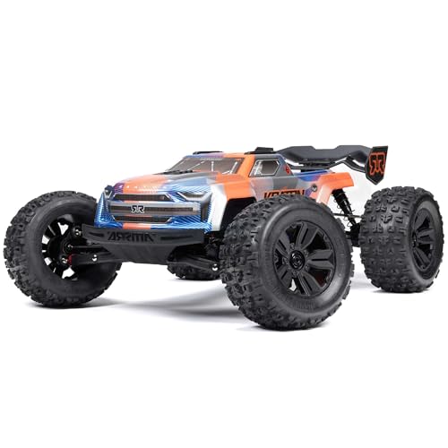 ARRMA RC Truck 1/8 KRATON 4X4 6S BLX BRUSHLESS V6 Speed Truck RTR (Lipo Battery and Charger Not Included) (Blue/Orange), ARA8608V6T1 - color: Blue/Orange