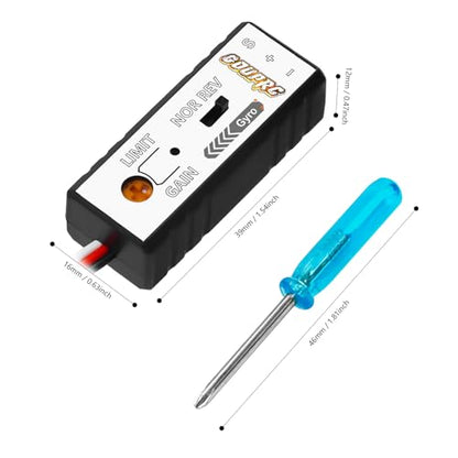 GOUPRC Mini Gyro Module Sensitivity Adjustable and Direction Changeable Automatic Stability Control RC Gyro for RC Car Boat