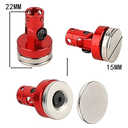 4PCS RC Magnetic Body Post with Clips,Alloy Magnetic Stealth Invisible Body Shell Mount Column Compatible with HSP Redcat Himoto Traxxas SCX10 4WD 1/10 RC Car (red) - color: Red