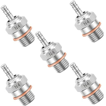 2PCS 70117H Hot Engine Glow Plugs No.3 N3 N4#3#4 Spark Nitro Engine Parts Replace OS for Traxxas Losi HPI Redcat HSP Himoto RC Car Truck Buggy (N4) - size: N4 2PCS