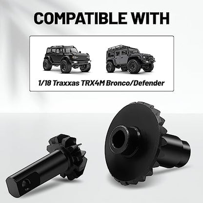 OGRC 26T/12T Rear Differential Axle Gears Steel Helical Gear Set for TRX4M 1/18 RC Crawler Car - 1set
