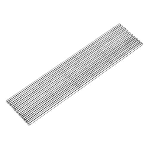 MECCANIXITY 10pcs 2.5mmx100mm Toys Shaft Round Rod Axles Drive Shaft for DIY RC Car Truck Boat Helicopter Model Part, Silver - size: 2.5mmx100mm