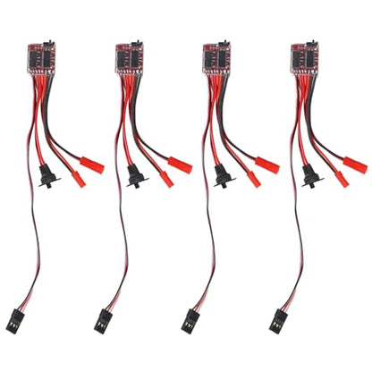 Mini 20A ESC Motor Speed RC ESC 2KHz Forward Reverse Brush Brake RC 2S for Controller Boat RC Car Tank (4pcs) - color: 4pcs