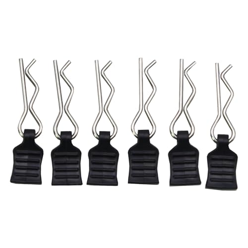 Blomiky 24pcs 1.0mm M001 Body Shell Clips with Pull Tabs Spare Parts for All 1/8 1/10 1/12 1/14 1/16 1/18 1/20 1/24 Remote Control Trucks / 14210 Clips 2