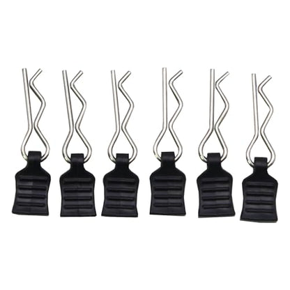 Blomiky 24pcs 1.0mm M001 Body Shell Clips with Pull Tabs Spare Parts for All 1/8 1/10 1/12 1/14 1/16 1/18 1/20 1/24 Remote Control Trucks / 14210 Clips 2
