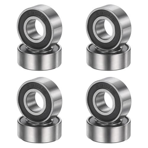 uxcell 8Pcs 686 2RS 6mmx13mmx5mm Deep Groove Ball Bearings, Double Rubber Shielded Bearing Steel ABEC5 High Performance for Industrial Machinery Precision Transmission, Black - size: 686 2RS 6mmx13mmx5mm