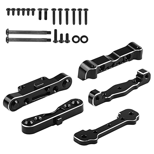 Aimrock Pack-5 Aluminum Rear/Front Lower Arm Suspension Hanger Mount Upgrades Set for AR330378 AR330379 1/7 Felony Infraction Limitless Mojave, 1/8 Karton Notorious Outcast Typhon Talion (Black) - color: Black