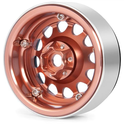 RC 2.2" Beadlock Wheels Aluminum Rims for AXIAL Wraith RR10 TRX4 SCX10 II III Redcat Gen8 1/10th RC Crawler Truck Car
