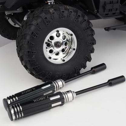 Hobbypark Hex Nut Driver Set Hexagonal Head Nut Drivers 4.0 5.5 7.0 8.0mm Hex Wrench, 17mm Wheel Wrench, RC Screw Tray RC Tools Kit for RC Car Traxxas Arrma Axial SCX10 Redcat Racing