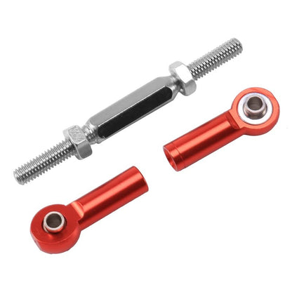 Aluminum Turnbuckles Camber Link Rod Ends Sets for 1/10 Slash 2WD 4X4/Hoss 2WD 4X4/Rustler 2WD 4X4/Stampede 2WD 4X4 Upgrade Parts RC Truck 7pcs/Set(Red)