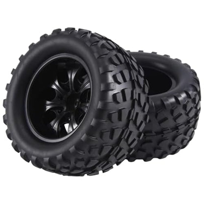 Compatible with Traxxas for Rustler for Stampede for Hoss 2Wd 4X4 1/10 RC Truck Tires Wheels 12Mm Hex RC Wheels and Tires RC Assortment