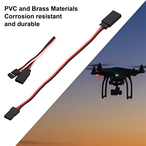 Servo Extension Cable 3 Pin Brass Core High Conductivity Flexible Durable Wire for RC Cars Drones Helicopters Aircraft 10PCS Set (200mm Male to Female) - size: 200mm male to female
