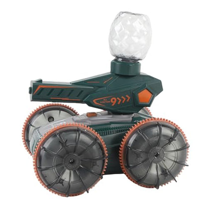 Matybobe RC Gesture Sensor Stunt Car Cool Lights for Water and Land (Green) - color: Green