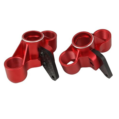 Steering Knuckles & Caster Blocks for ARRMA Kraton Outcast Notorious 6S (Red) | Aluminum,Front,Pivot Balls,1/8 Scale,BLX,AR330505 ARAC9366,CNC Machined,High Strength,Precision Fit - color: Red