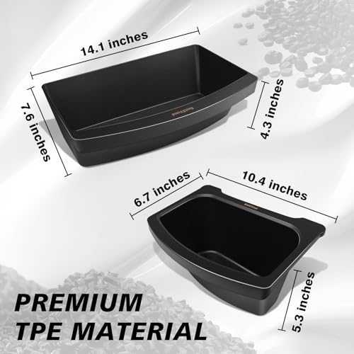 BestEvMod 3PCS Storage Bundle for 2026 2025 Tesla Model Y Juniper | Trash Can Backseat Storage Box Rear Center Console Organizer + Under Seat Boxes - size: 3 PCS - Storage Bundle