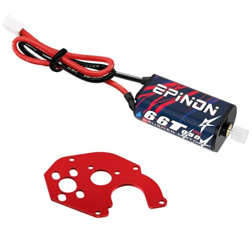 050 66T Brushed Motor & Metal Mount for SCX24 | For Bronco C10 JLU Gladiator Deadbolt B17 Upgrade - size: 66T