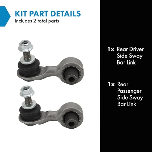 TRQ Rear Driver and Passenger Side Sway Bar Link Set 2 Piece Compatible with 2017-22 Honda CR-V Front Wheel Drive 2018-22 Accord - style: PSA29461