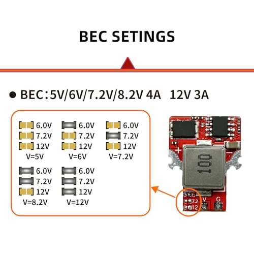 70A Brushless ESC 2-6S Lipo, RC Motor Electric Speed Controller 128KHz, ESC with 5V 4A BEC for RC Crawler Car, Climbing Car, Ship Model - ESCape32 with WiFi-Link Parameter Configuration Tool
