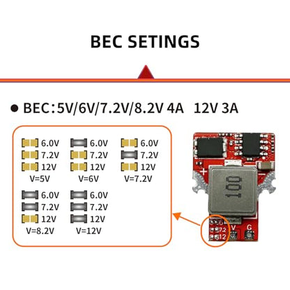 70A Brushless ESC 2-6S Lipo, RC Motor Electric Speed Controller 128KHz, ESC with 5V 4A BEC for RC Crawler Car, Climbing Car, Ship Model - ESCape32 with WiFi-Link Parameter Configuration Tool