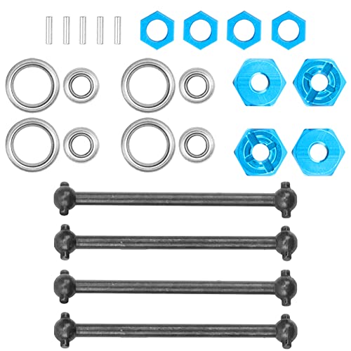ShareGoo Metal Steering Knuckles Kit Shock Tower Bearings Chassis Brace Transmission Shaft Hex Adapter Compatible with WLtoys A949 A969 A959-A A979 k929 1/18 RC Car Upgrade Parts