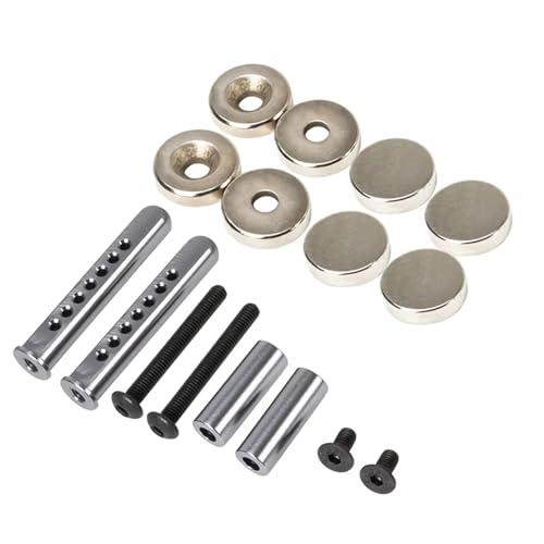 RC Crawlers Components For Axial For SCX10 90046 90047 1/10 Prefixal Gearbox Chassis RC Crawler Car Upgrade Parts Metal Body Shell Post Mount With Magnet Car Accessories