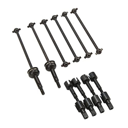 RC CVD Drive Shaft Set, Durable Dogbone Axle Replacement, RC Car Wheel Stub Axle Cup for Off-Road Racing Hobbyists and Model 144001 124018 124019 Enthusiasts