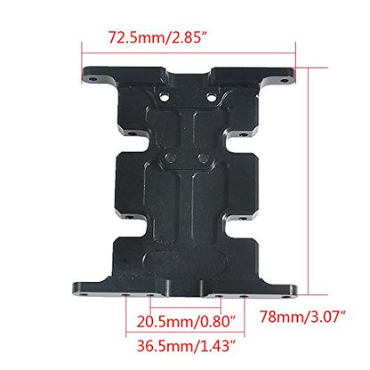 Aluminum Speed Center Skid Plate CNC Machined for 1/10 RC Axial SCX10 (Black)