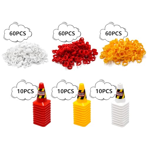 180 Pieces RC Car Racing Track Drift Runway Drift Field Fence with 30PCS Road Cones for 1/14 1/16 1/18 1/24 1/28 1/30 1/43 Mini RC Car (Yellow & Red & White, 210PCS) - color: Yellow & Red & White, 210pcs
