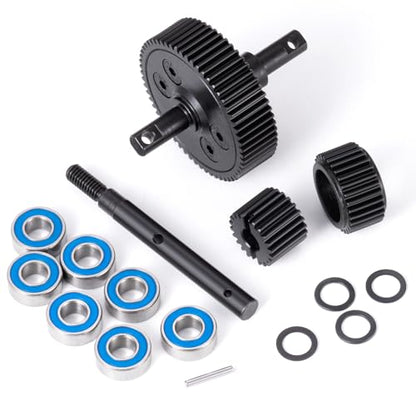 Steel Gearbox Transmission Gear Set with Ball Bearing | Upgrade Parts, For 1/10 Tra-xxas Slash 2WD Rustler Stampede Bandit VXL, RC Car
