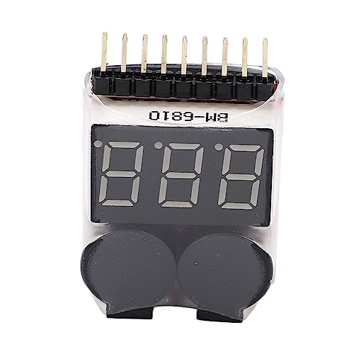 4 PCS 2 in 1 1 8S Lipo Battery Voltage Tester Monitor, Low Voltage Buzzer Alarm RC Battery Checker, Lipo Tester, RC Monitor