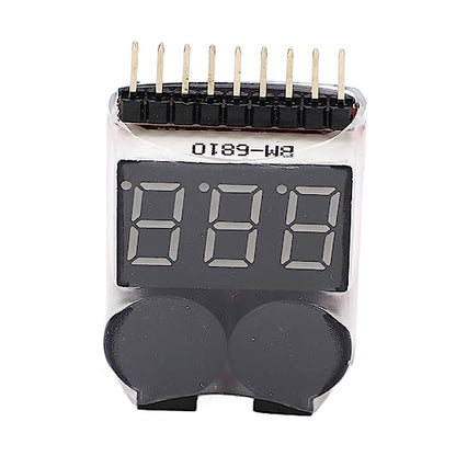 4 PCS 2 in 1 1 8S Lipo Battery Voltage Tester Monitor, Low Voltage Buzzer Alarm RC Battery Checker, Lipo Tester, RC Monitor