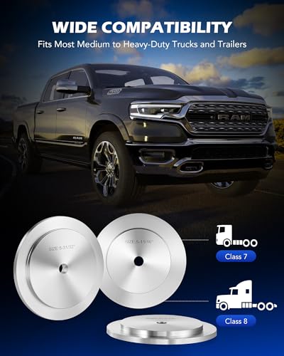 Orion Motor Tech Truck Hub Seal Installer Kit, 9pcs Heavy Duty Seal Drivers Compatible with Class 7 8 Trucks, 4-13/16" to 6-5/16" Large Race and Seal Drivers for Truck Hub Seal Removal Installation | 9pc Bearing Race and Seal Driver Set with Large Race an